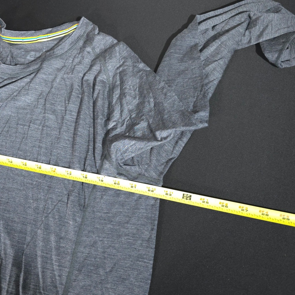 Smartwool Active Mens 2XL Gray Merino Wool Blend Long Sleeve Performance Shirt - Picture 6 of 11